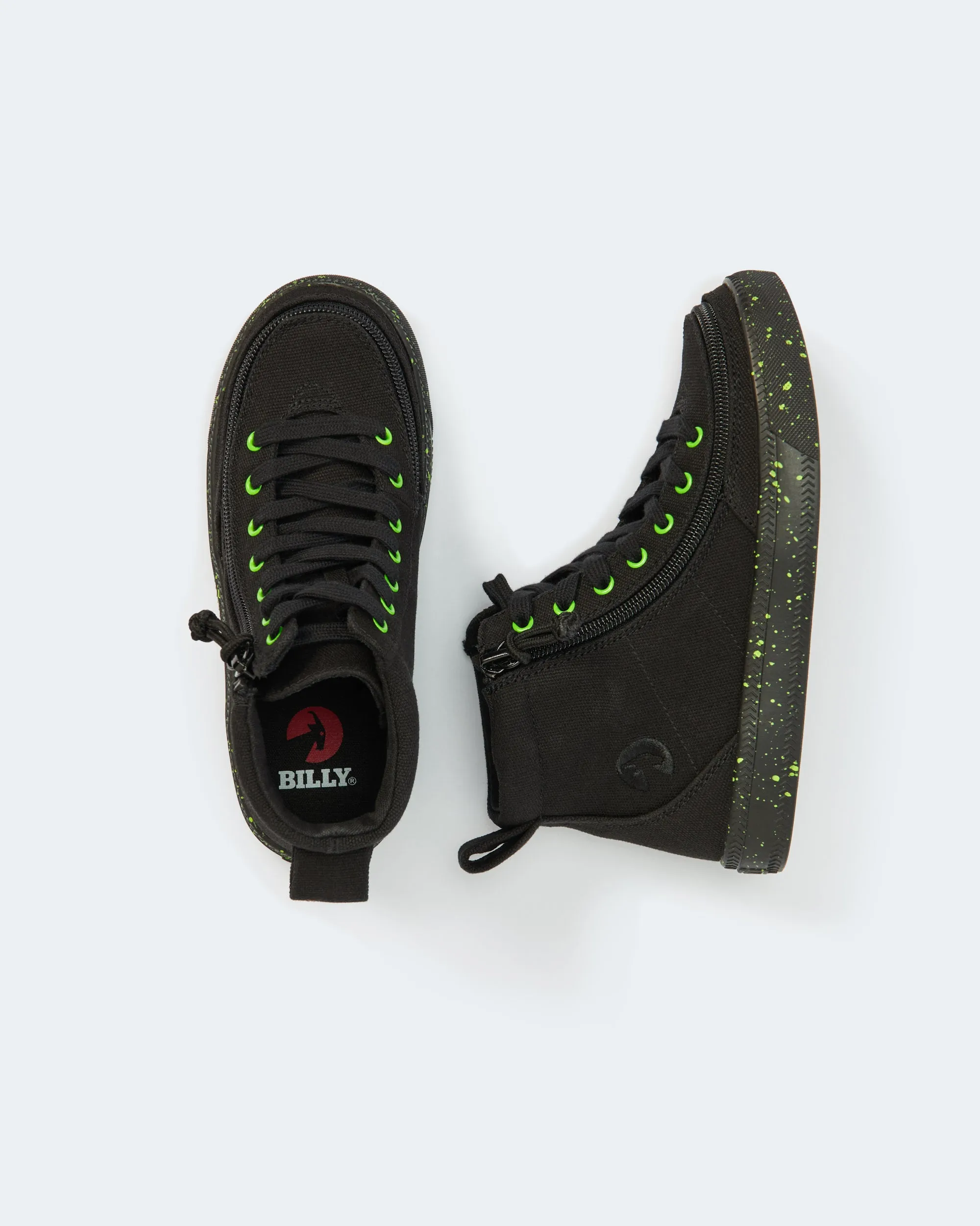 Classic High Top (Kids) - Black/Green Speckle