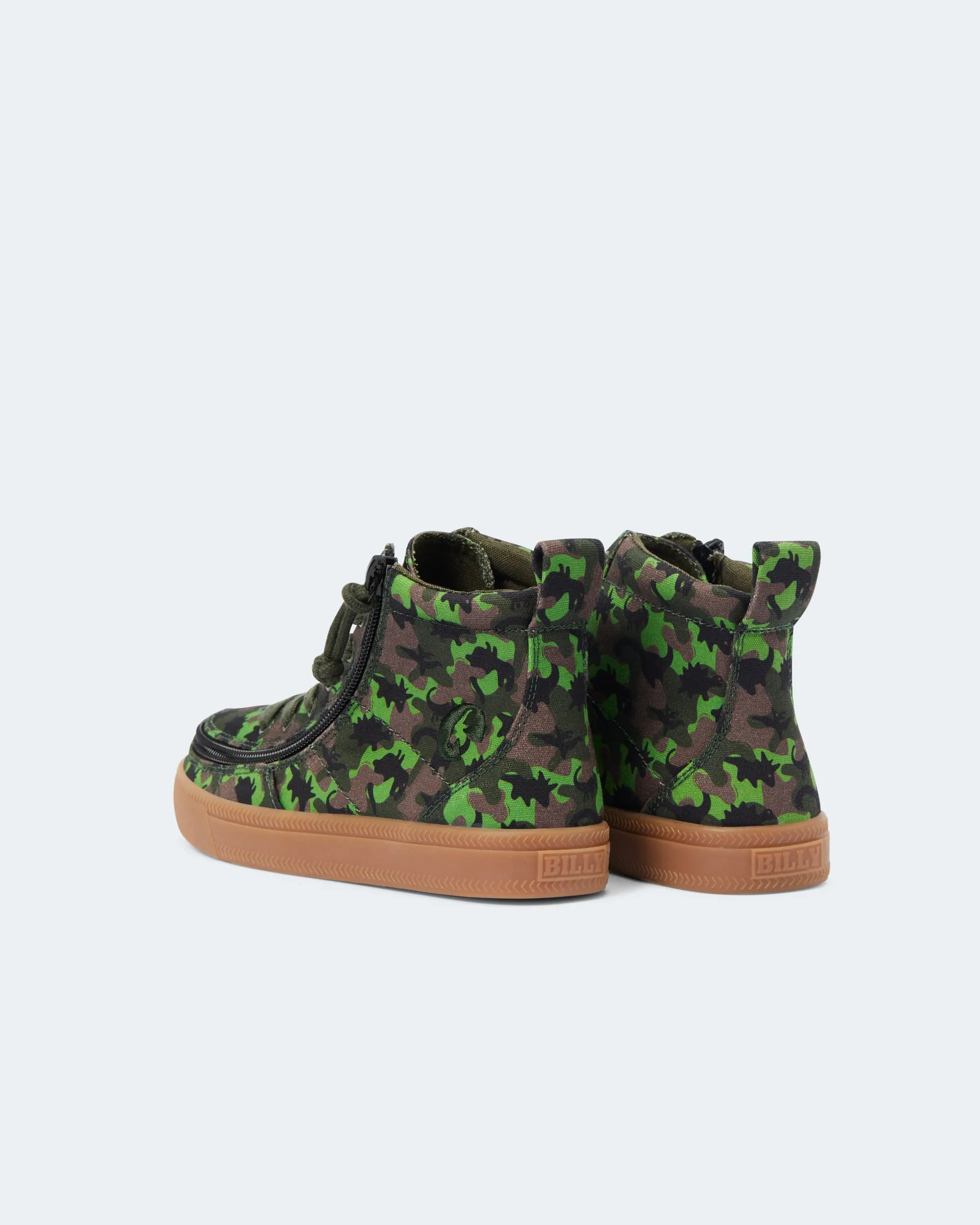 Classic High Top (Kids) - Green Dino