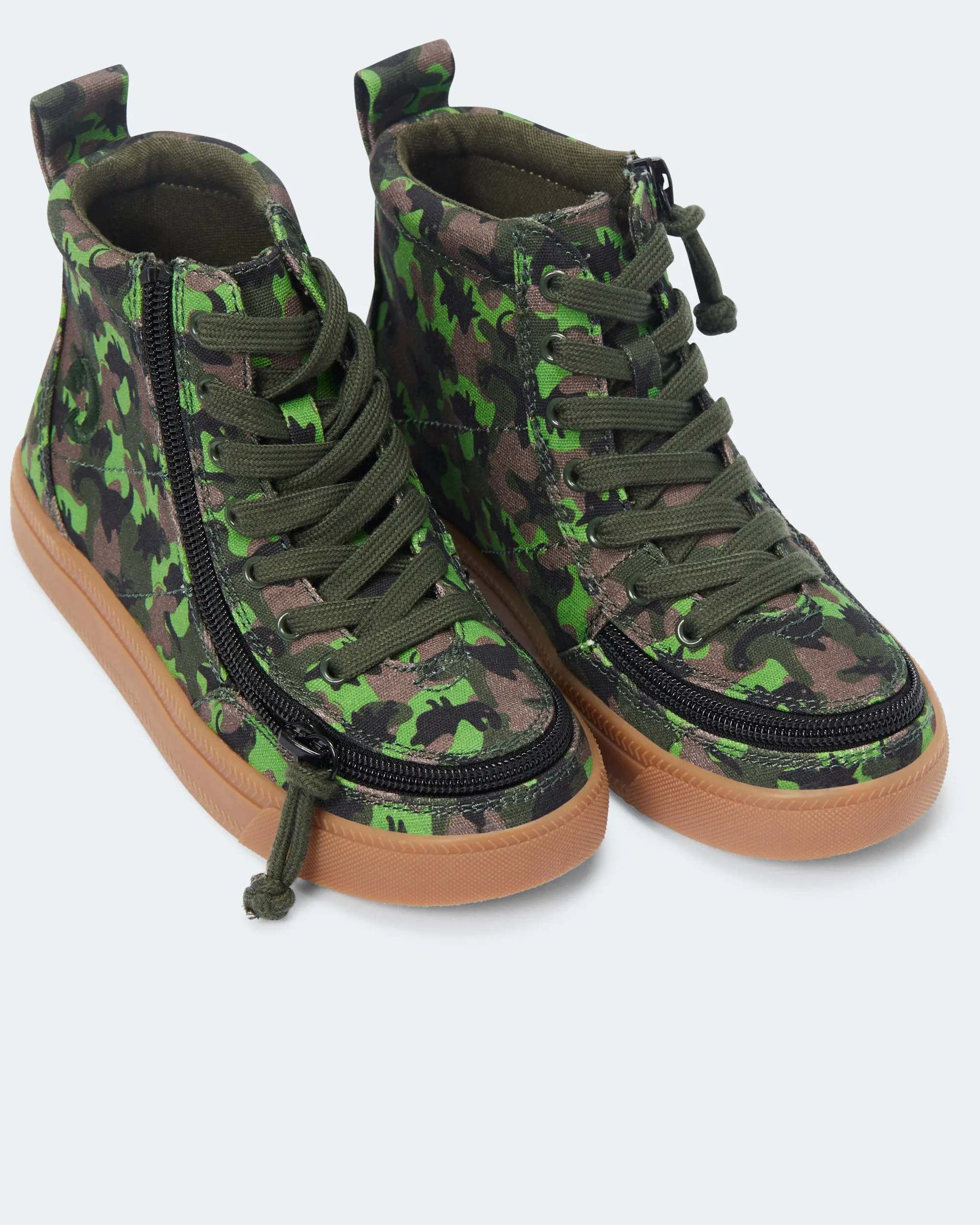 Classic High Top (Kids) - Green Dino