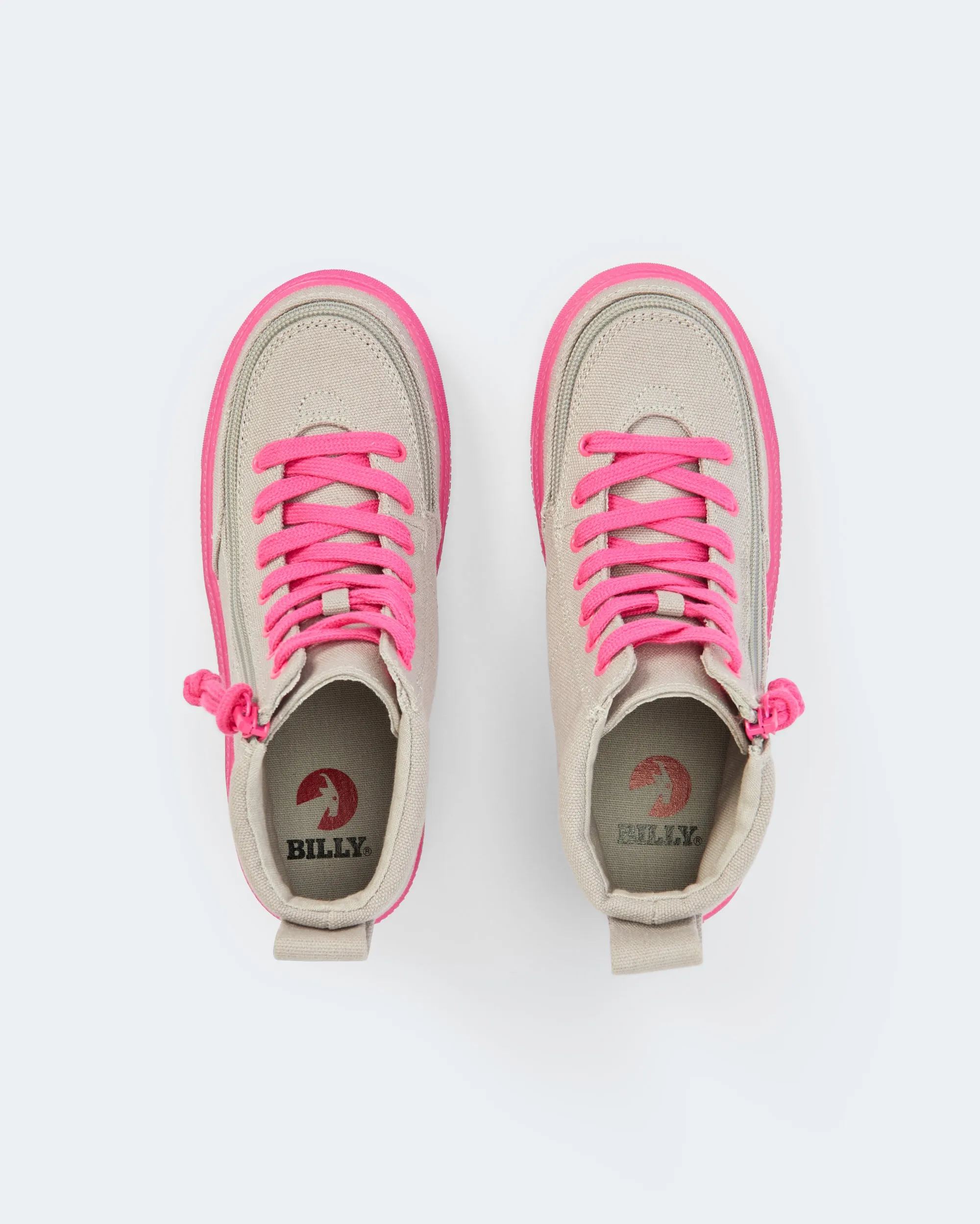 Classic High Top (Kids) - Grey/Pink