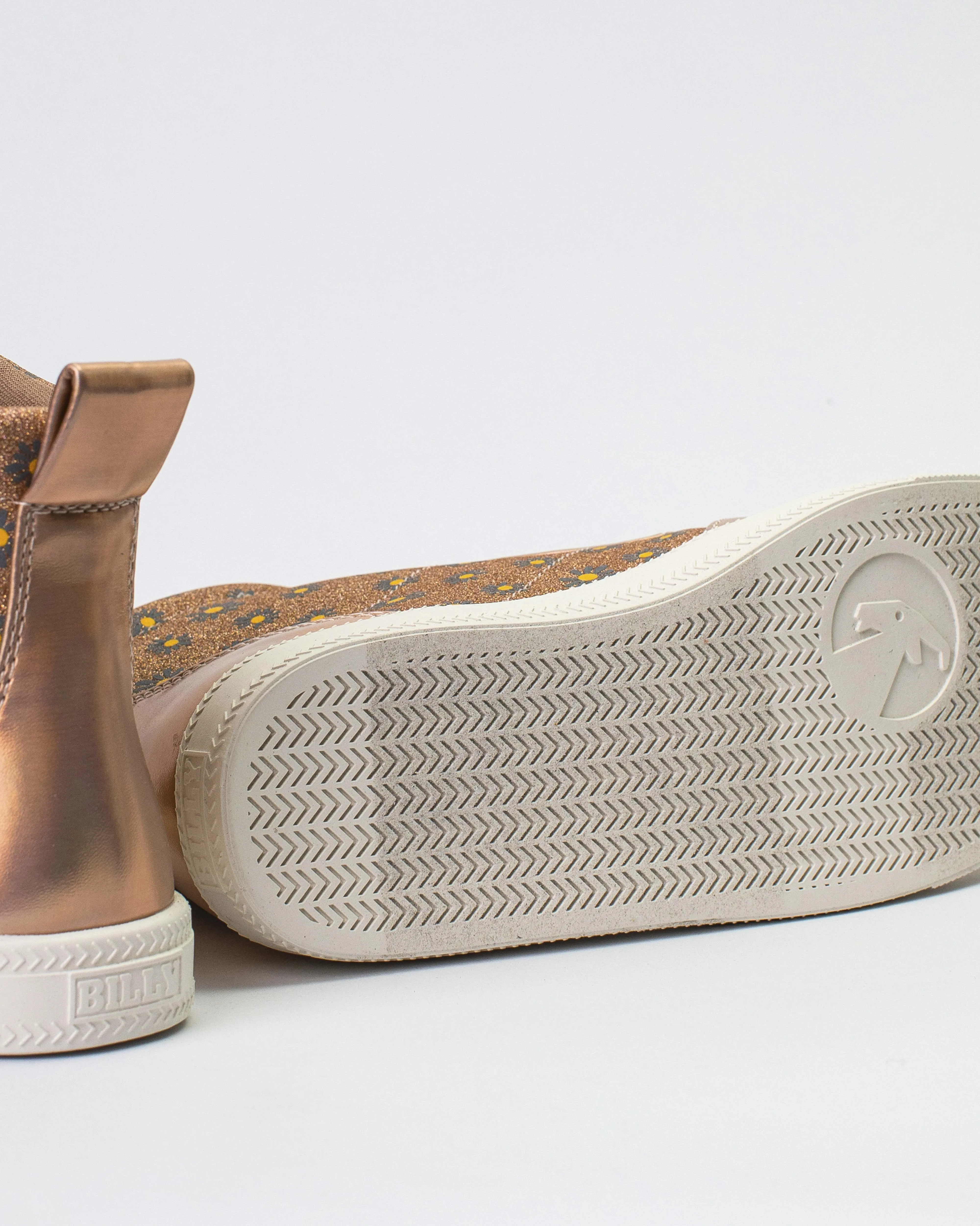 Classic High Top (Kids) - Rose Gold Daisy