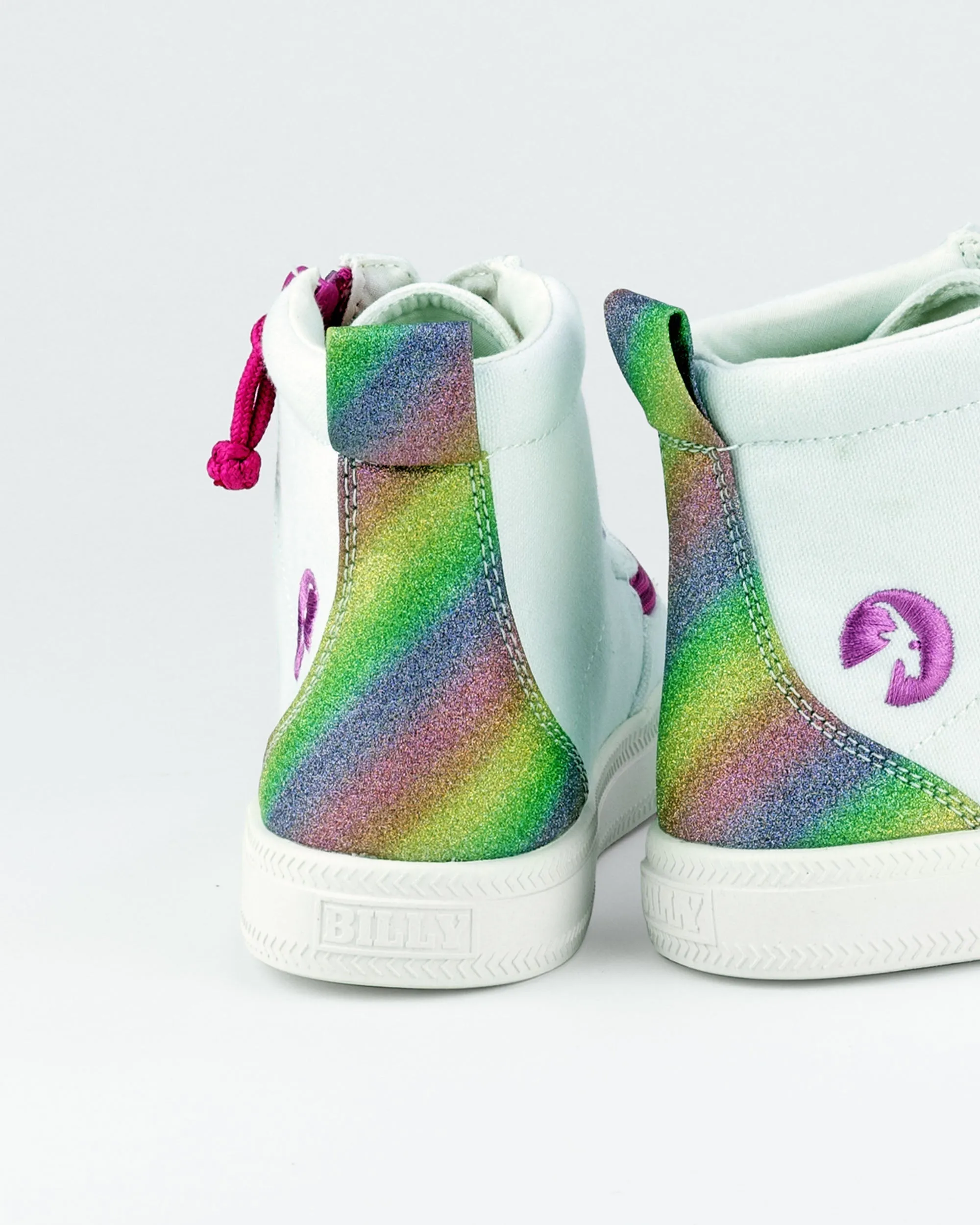 Classic High Top (Kids) - White Rainbow