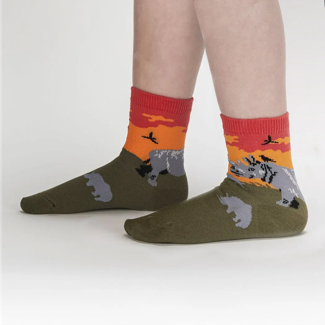 3-Pack of Junior Rhino-Corn Crew Socks