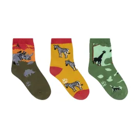 3-Pack of Junior Rhino-Corn Crew Socks