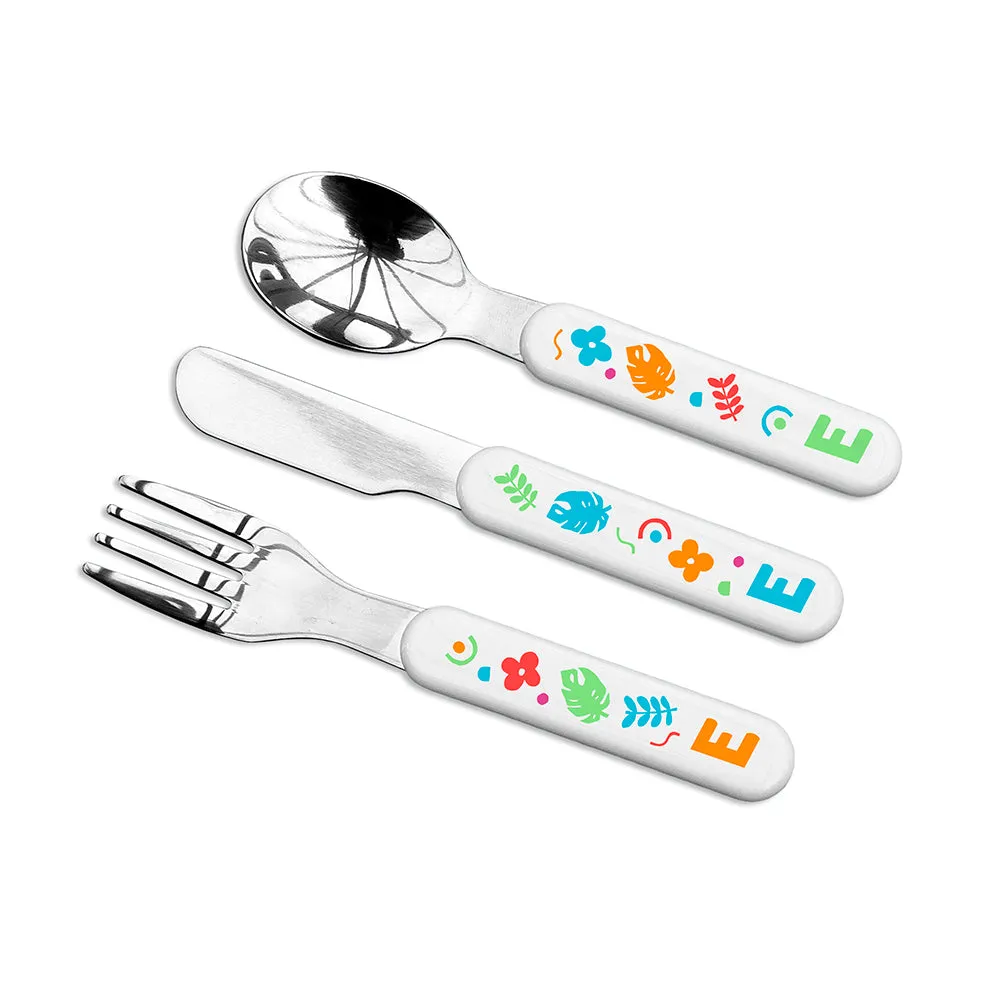 Custom Children's Colorful Shapes Eating Utensils - Metal