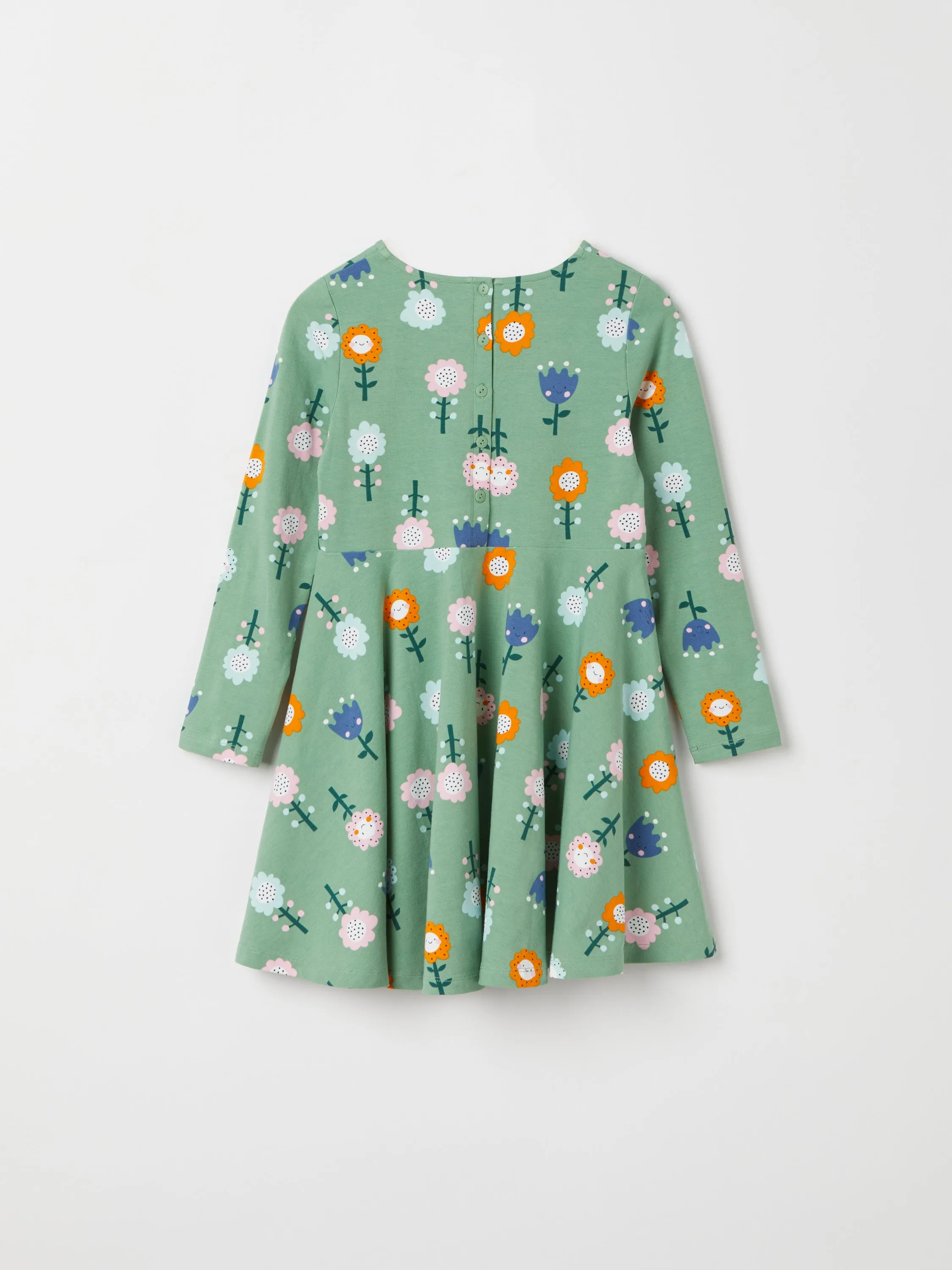 Colourful Flowers Print Kids Dress