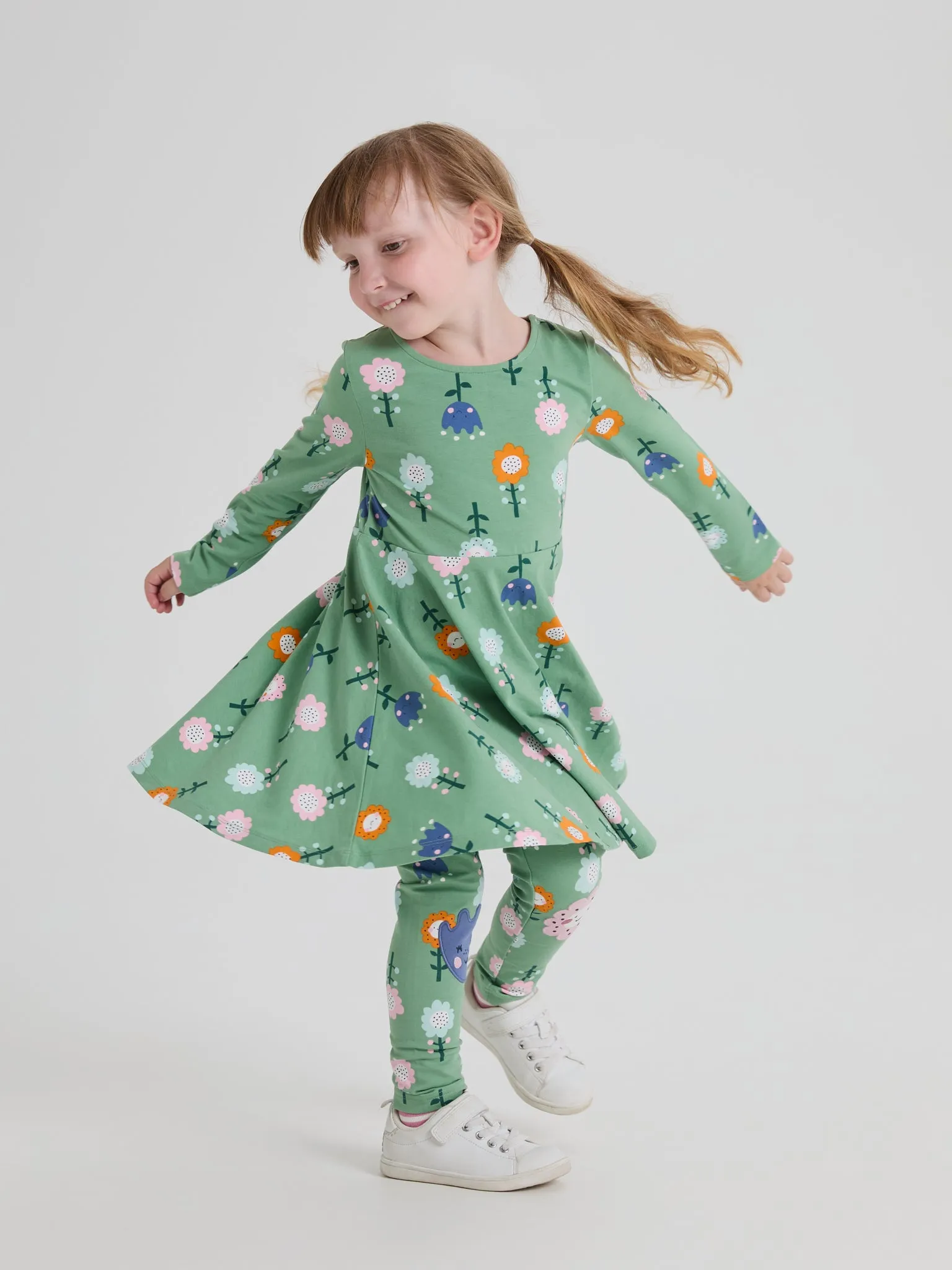 Colourful Flowers Print Kids Dress