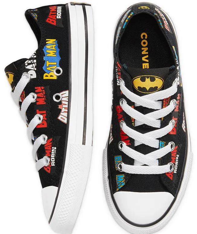 Converse Chuck Taylor All Star Kids Batman Text Low Top Black/Multi