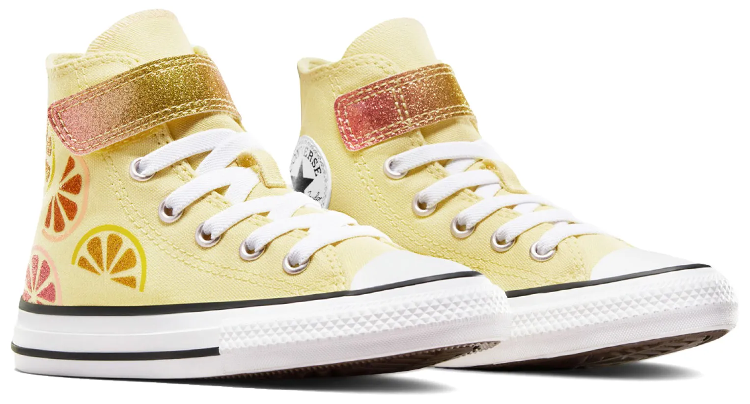 Converse Kids Chuck Taylor All Star 1V Hi Top Easy-On Citrus Like Butter/Donut Glaze/White