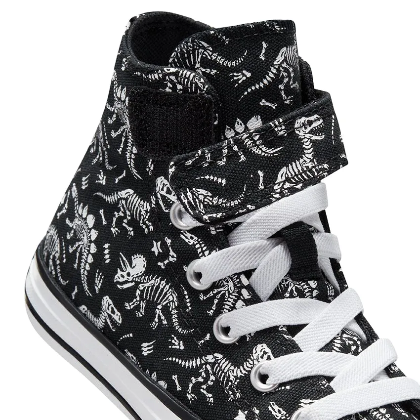 Converse Kids Chuck Taylor All Star 1V Hi Top Easy-On Dinos Black/White/White