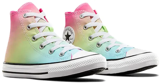 Converse Kids Chuck Taylor All Star Hi Top Bright Ombre Triple Cyan/Chaos Fuchsia