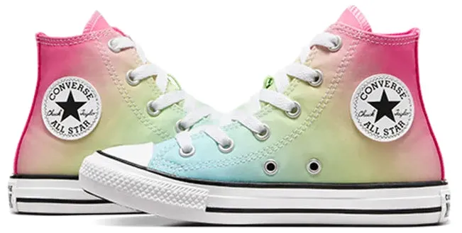 Converse Kids Chuck Taylor All Star Hi Top Bright Ombre Triple Cyan/Chaos Fuchsia