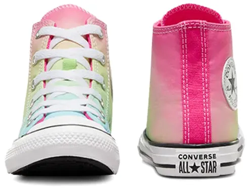 Converse Kids Chuck Taylor All Star Hi Top Bright Ombre Triple Cyan/Chaos Fuchsia