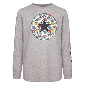 Converse Kids Dinoverse Chuck Patch Long Sleeve Tee (Big Kids)