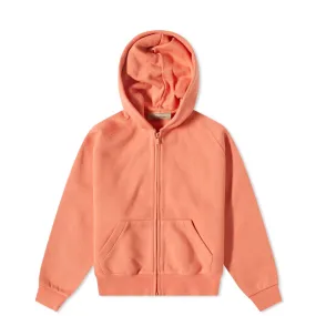 Coral Kids Fear of God ESSENTIALS Logo Zip Hoodie