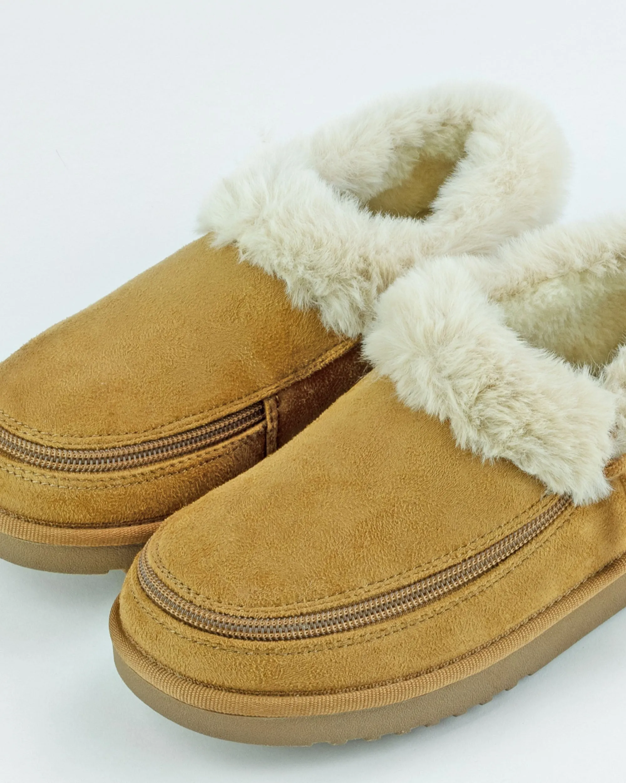 Cozy Slippers (Kids) - Chestnut