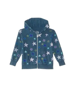 Cozy Zip-Up Hoodie with Embroidered Stars