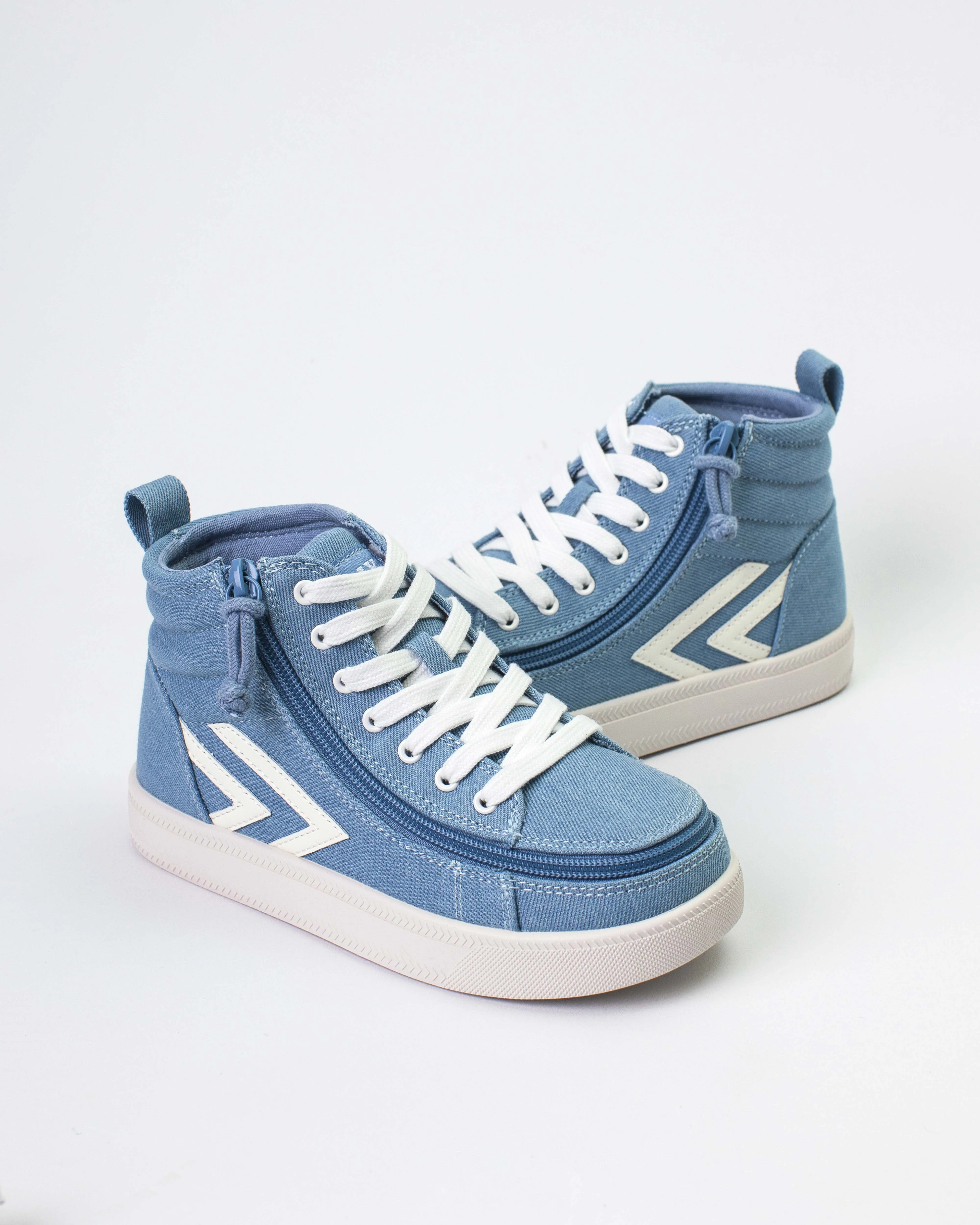 CS High Top (Kids) - Denim/White