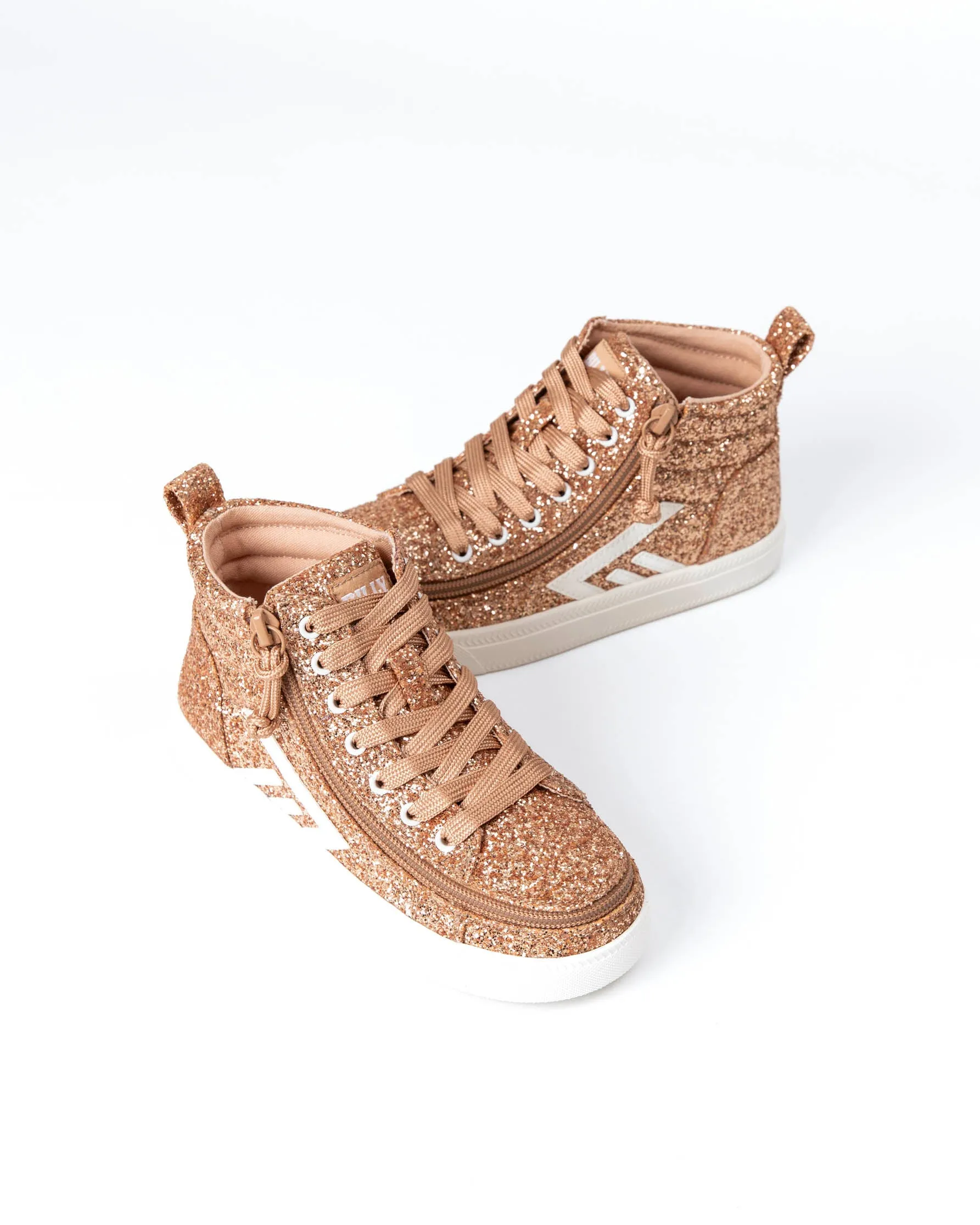 CS High Top (Kids) - Rose Gold Glitz