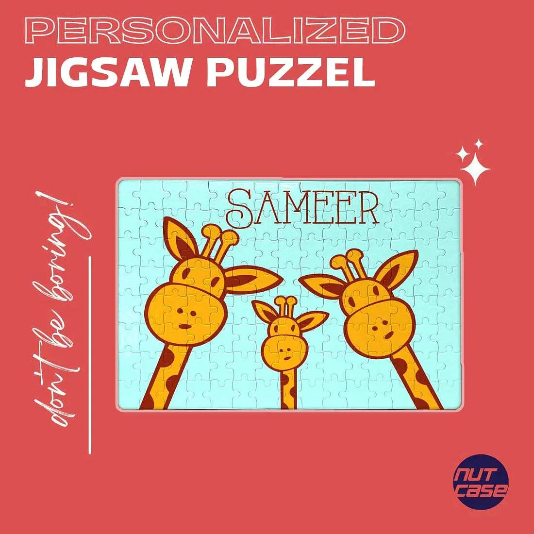 Custom Jigsaw Puzzle for Kids - Giraffe Friends