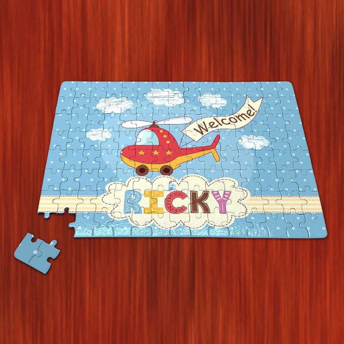 Custom Jigsaw Puzzle for Kids - Helicopter