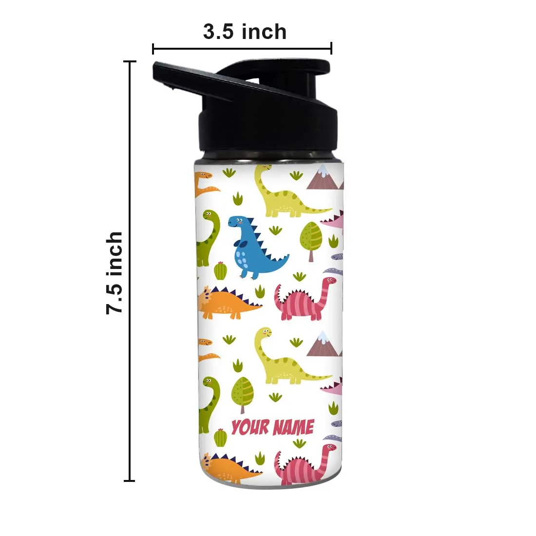 Custom Name Bottle For Kids Sipper Bottles - Cute Dinosaur