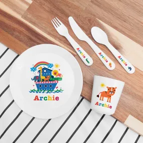 Personalized Noah's Ark Dining Set for Kids