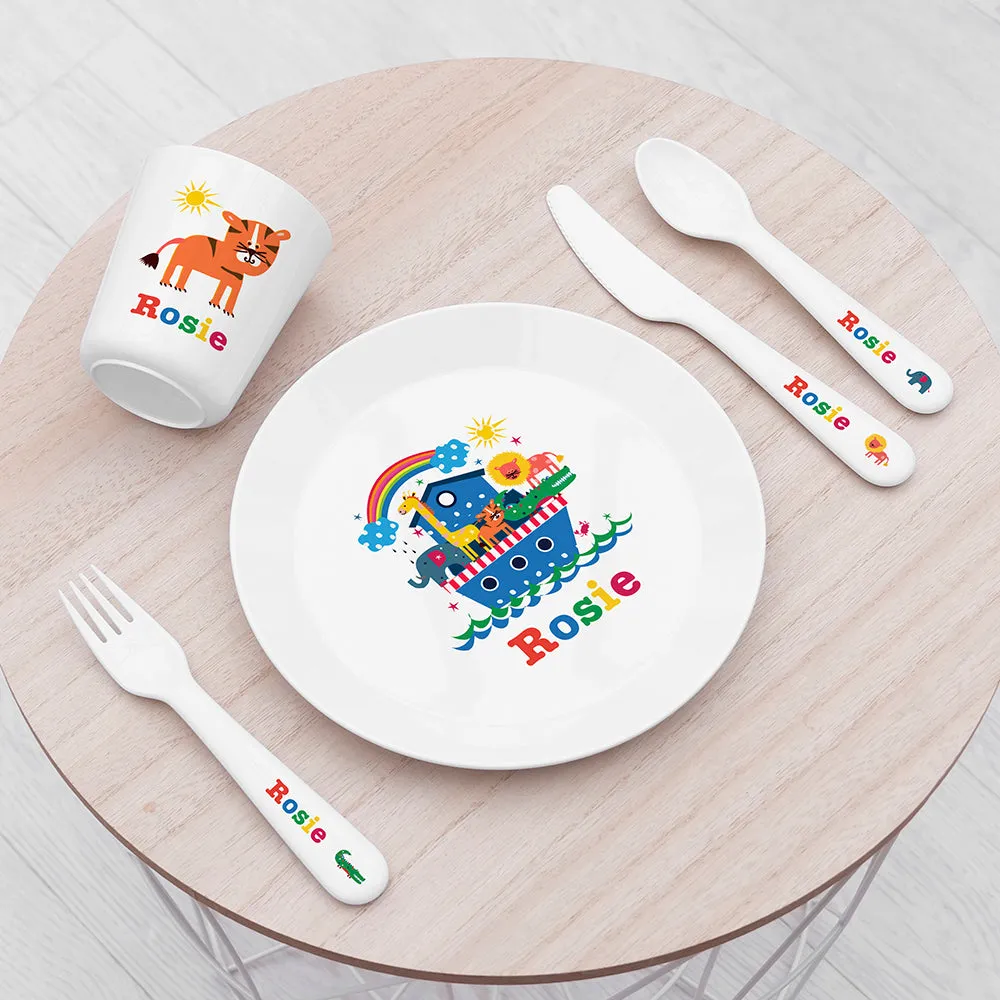 Personalized Noah's Ark Dining Set for Kids