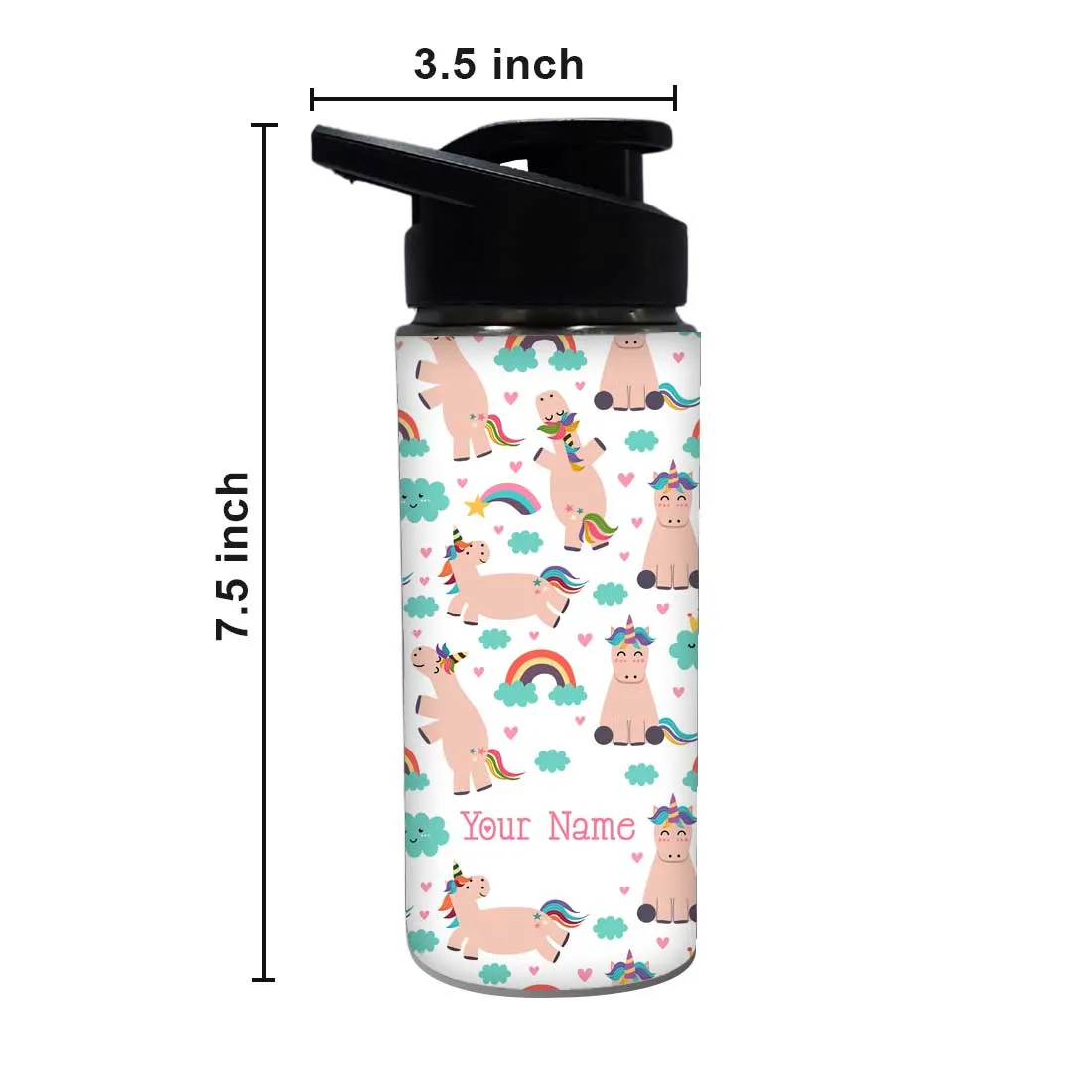 Customized Bottle with Name Sipper Bottles for Kids-Unicorn