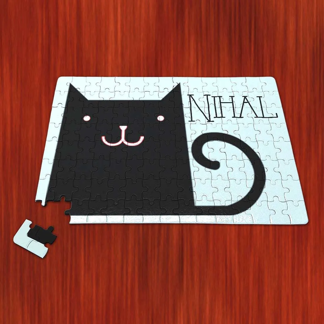 Customized Puzzle for Kids - Black Cat