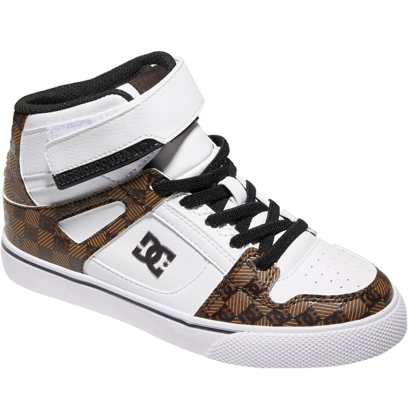 DC Shoes Pure Hi SE High Top Kids Faux Leather Trainers