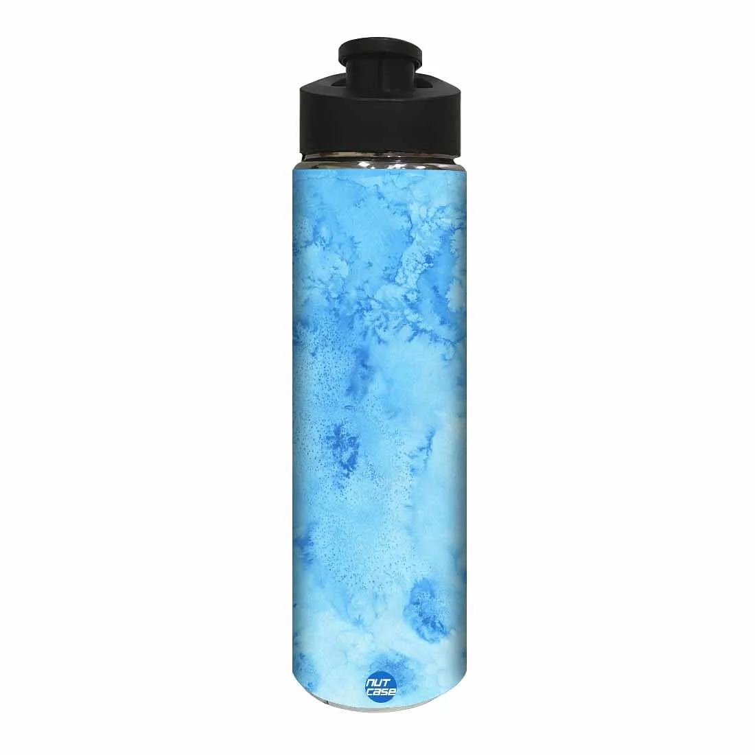 Designer Sipper Bottle for Kids -  Arctic Space Blue Watercolor