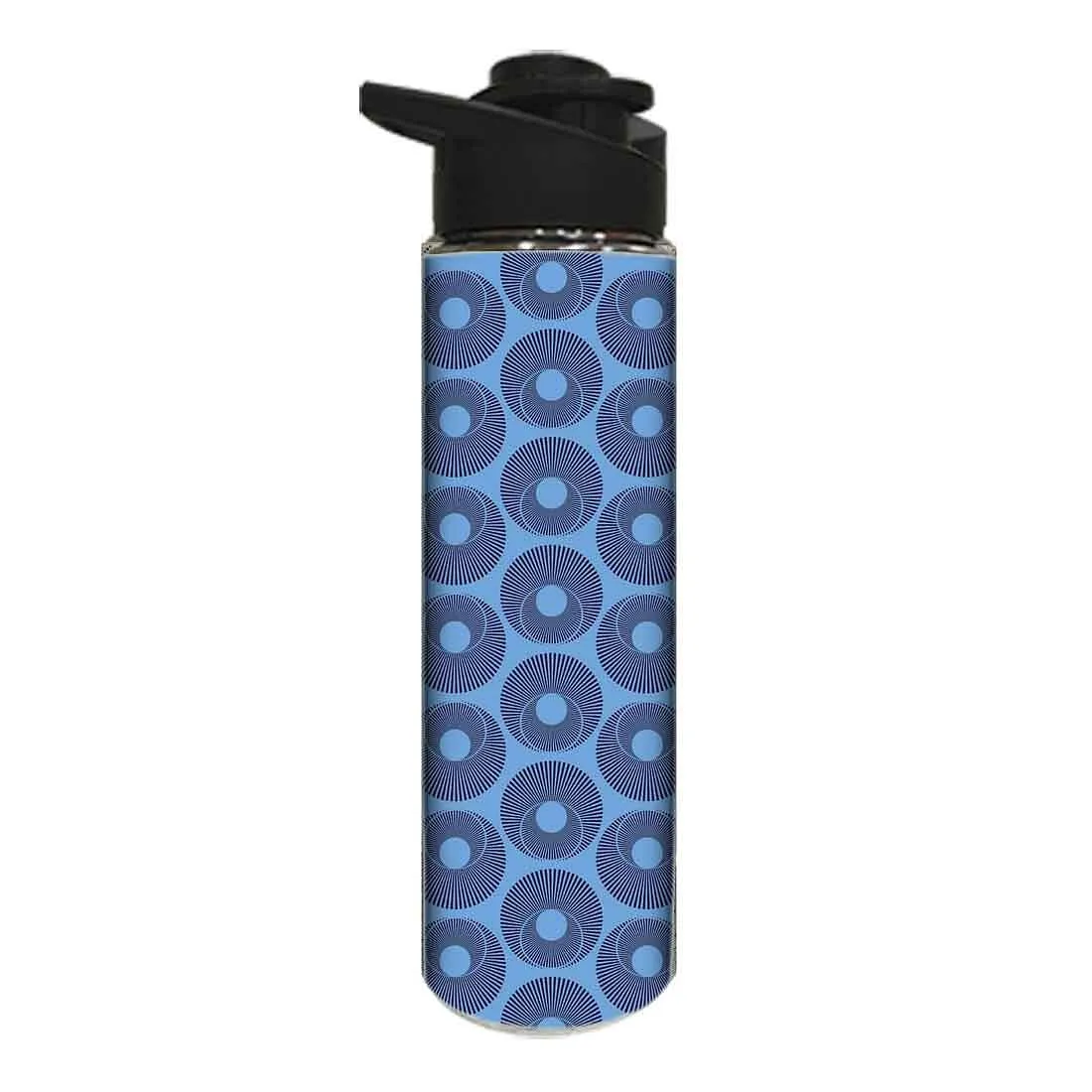 Designer Sipper Bottle for Kids -  Blue Retro Pattern