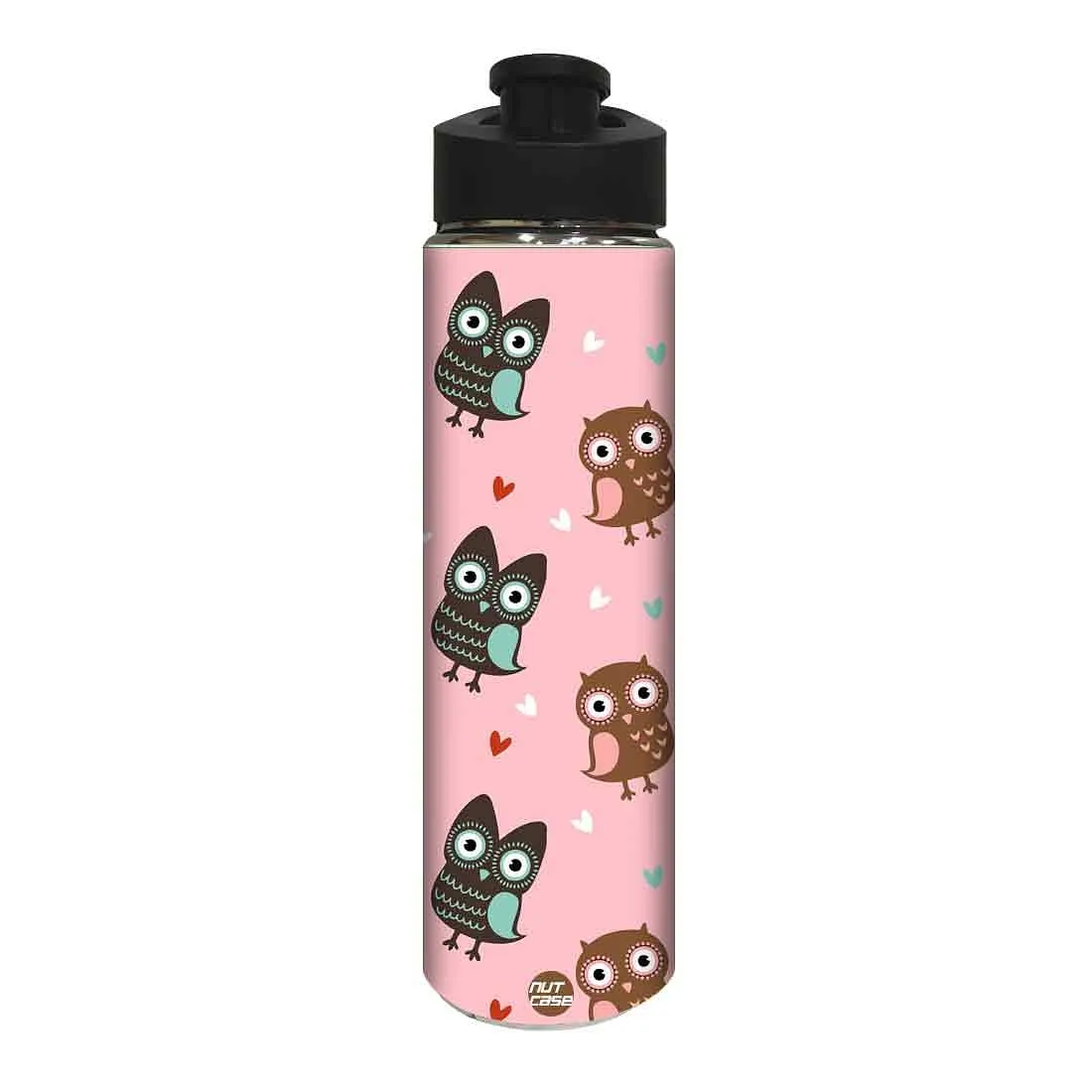 Designer Sipper Bottle for Kids -  Owl and Heart