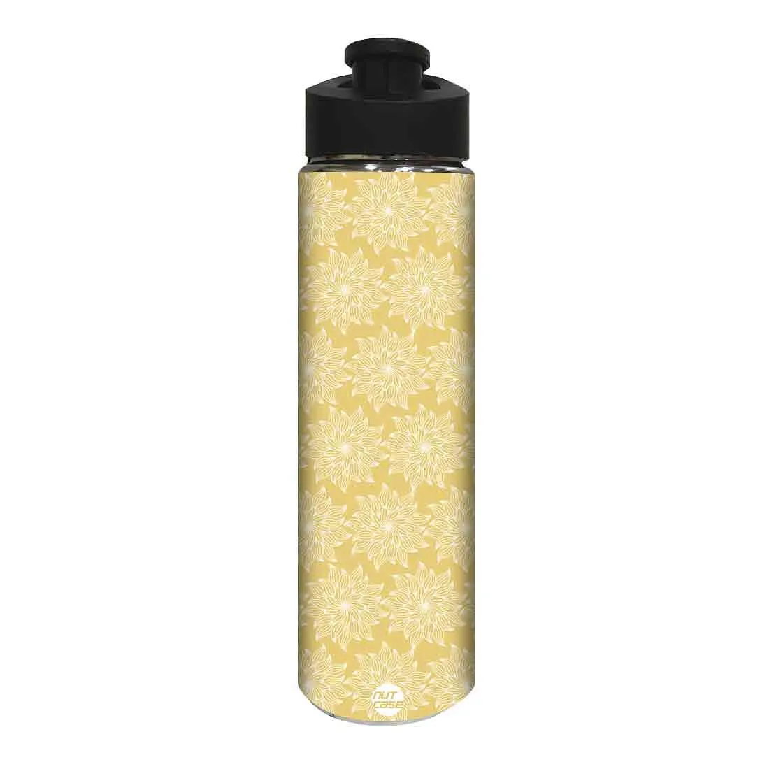 Designer Sipper Bottle for Kids -  Yellow Flower