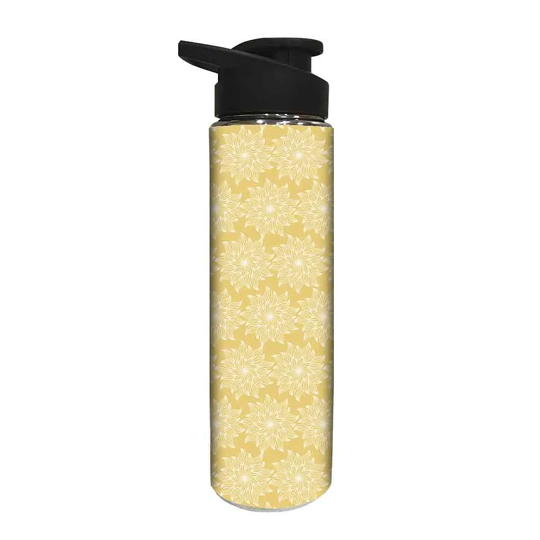 Designer Sipper Bottle for Kids -  Yellow Flower