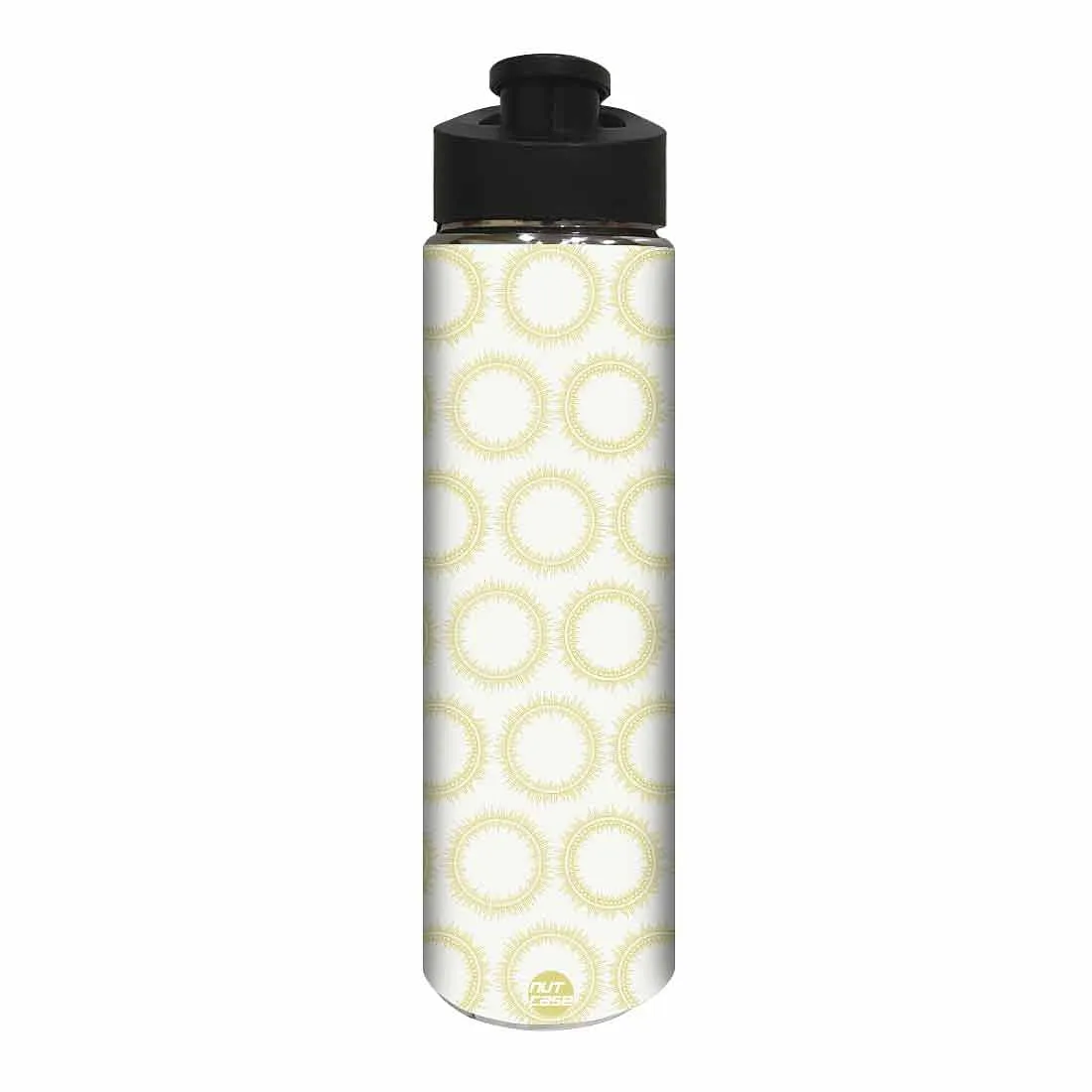 Designer Sipper Bottle for Kids -  Yellow Pattern Circle