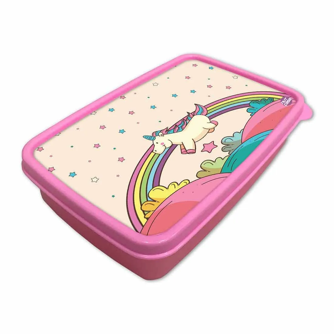 Designer Snacks Storage Box for Kids Girls Lunch Box - Unicorn