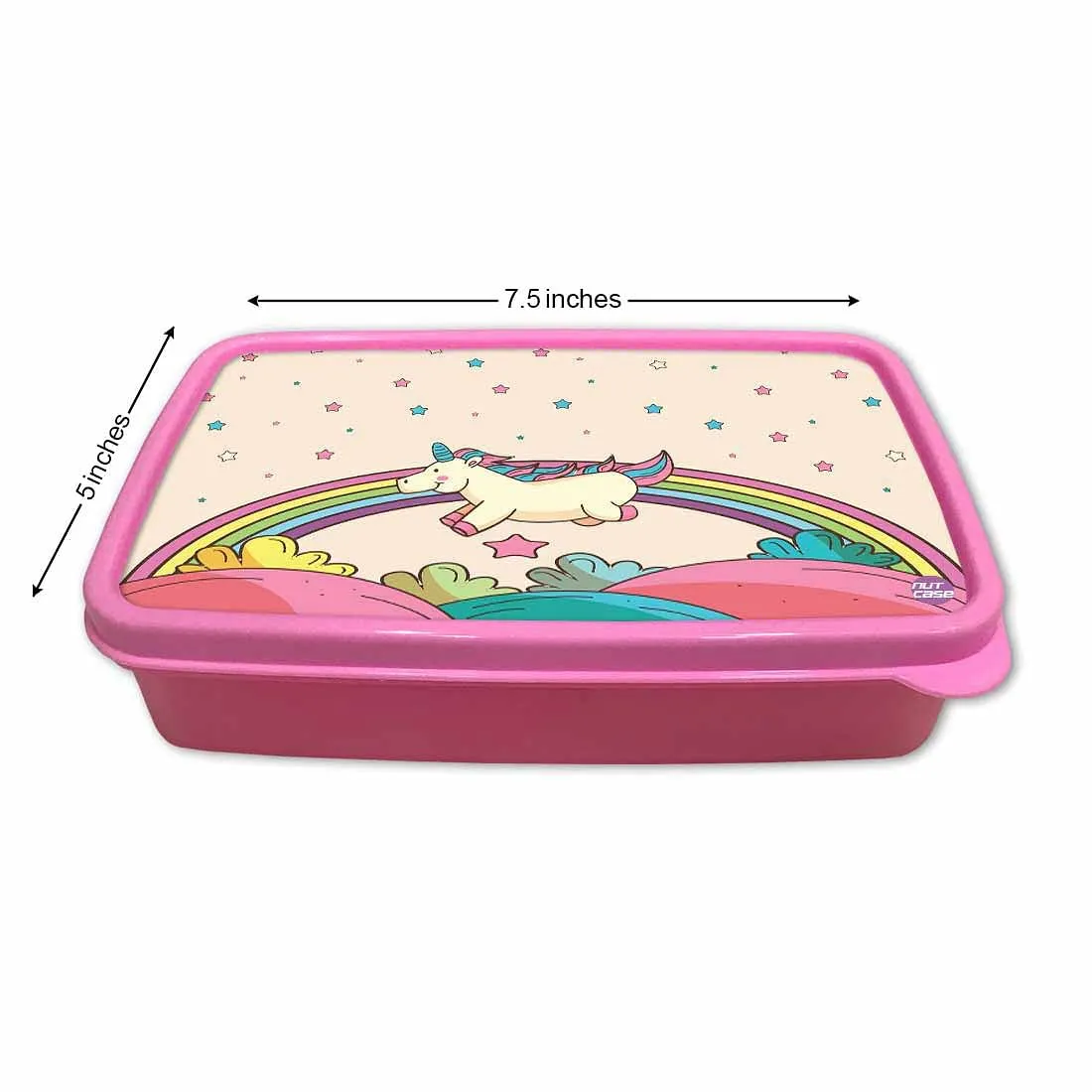 Designer Snacks Storage Box for Kids Girls Lunch Box - Unicorn