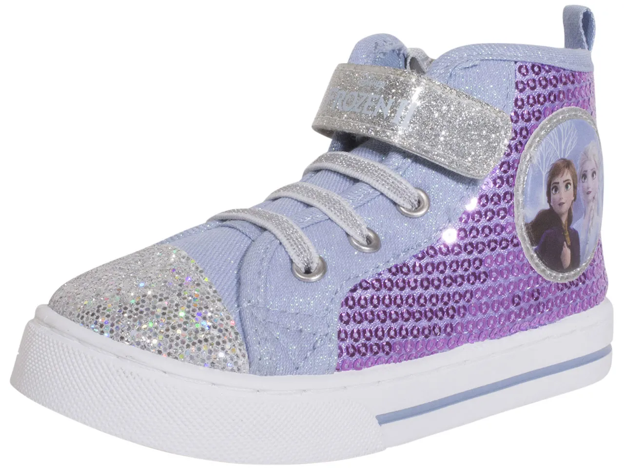 Disney Toddler Kids Girl's Frozen II Sneakers High Top Purple/Blue Sz: 9T