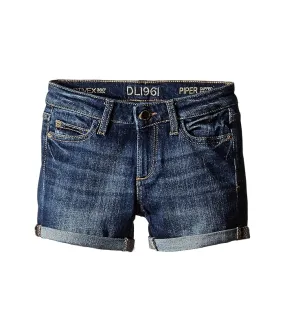 DL1961 Kids Piper Unstitched Cuffed Jean Shorts in Sea Lion (Big Kids)