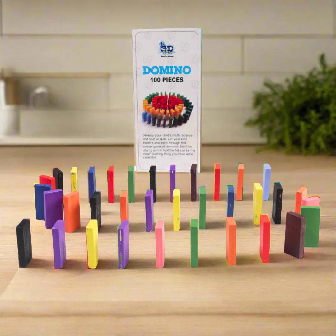 100-Piece Domino Set for Kids Aged 3 and Up