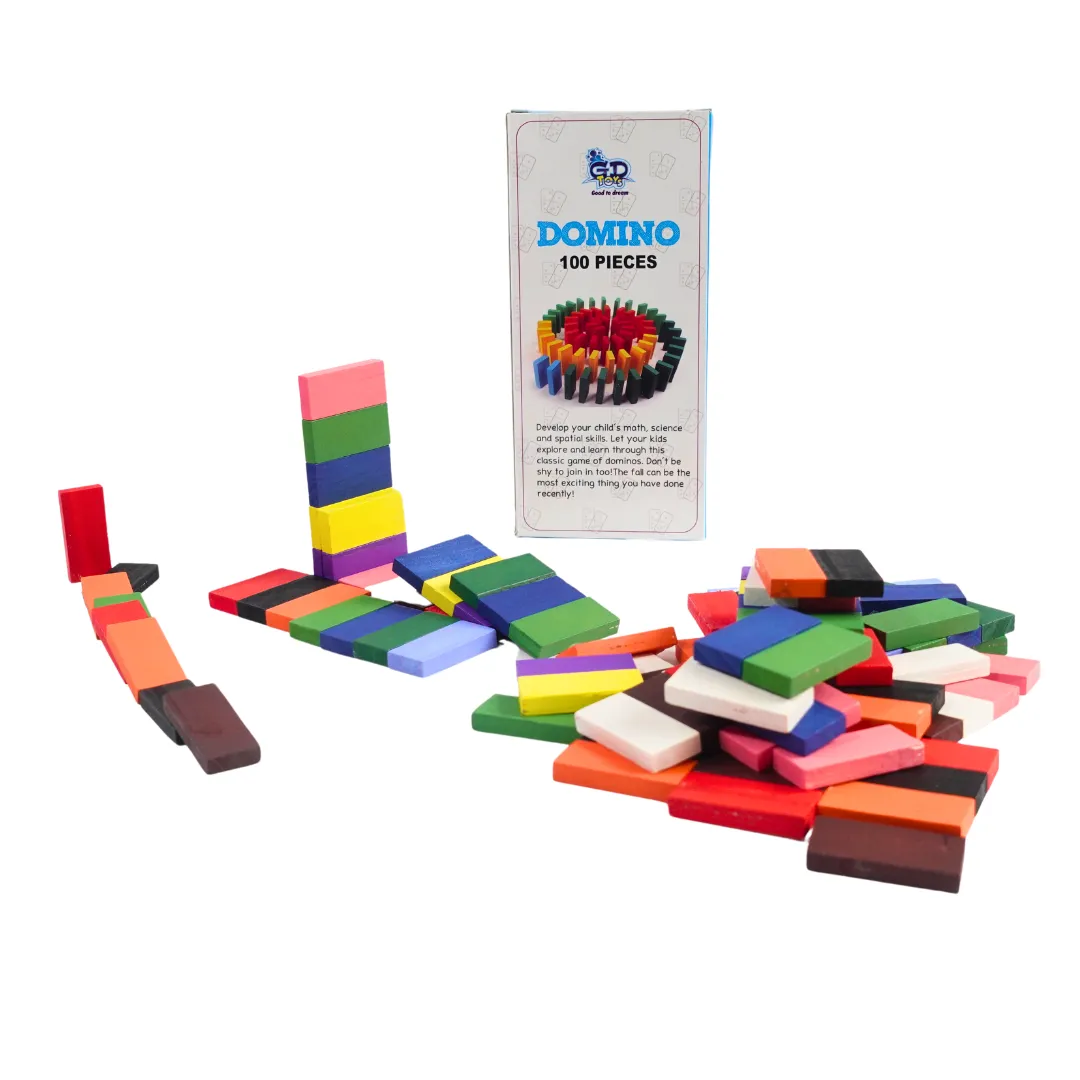 100-Piece Domino Set for Kids Aged 3 and Up