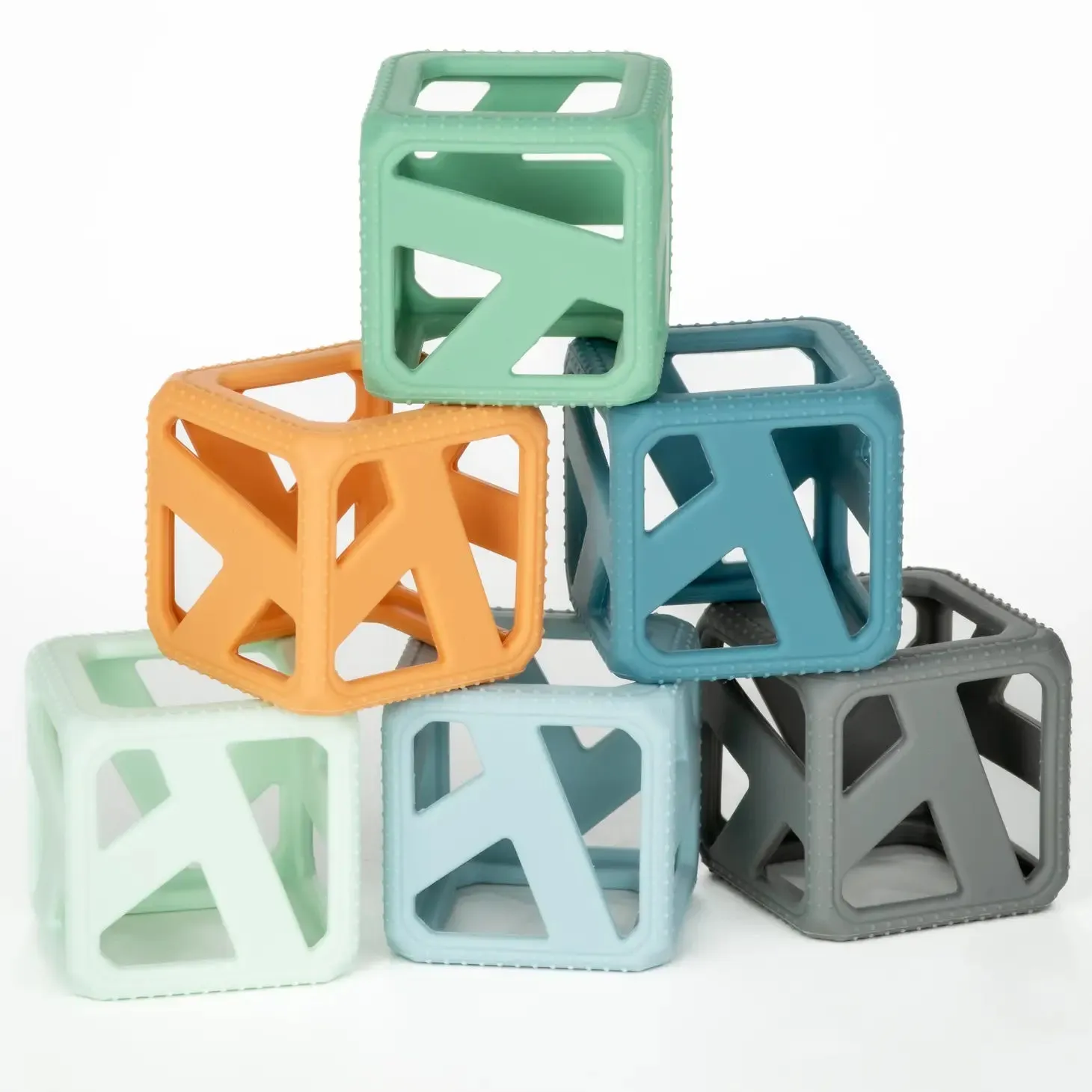 Eco-Friendly Silicone Teething Blocks