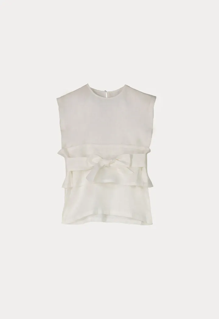 Comfortable Solid T-Shirt with Pleated Waist