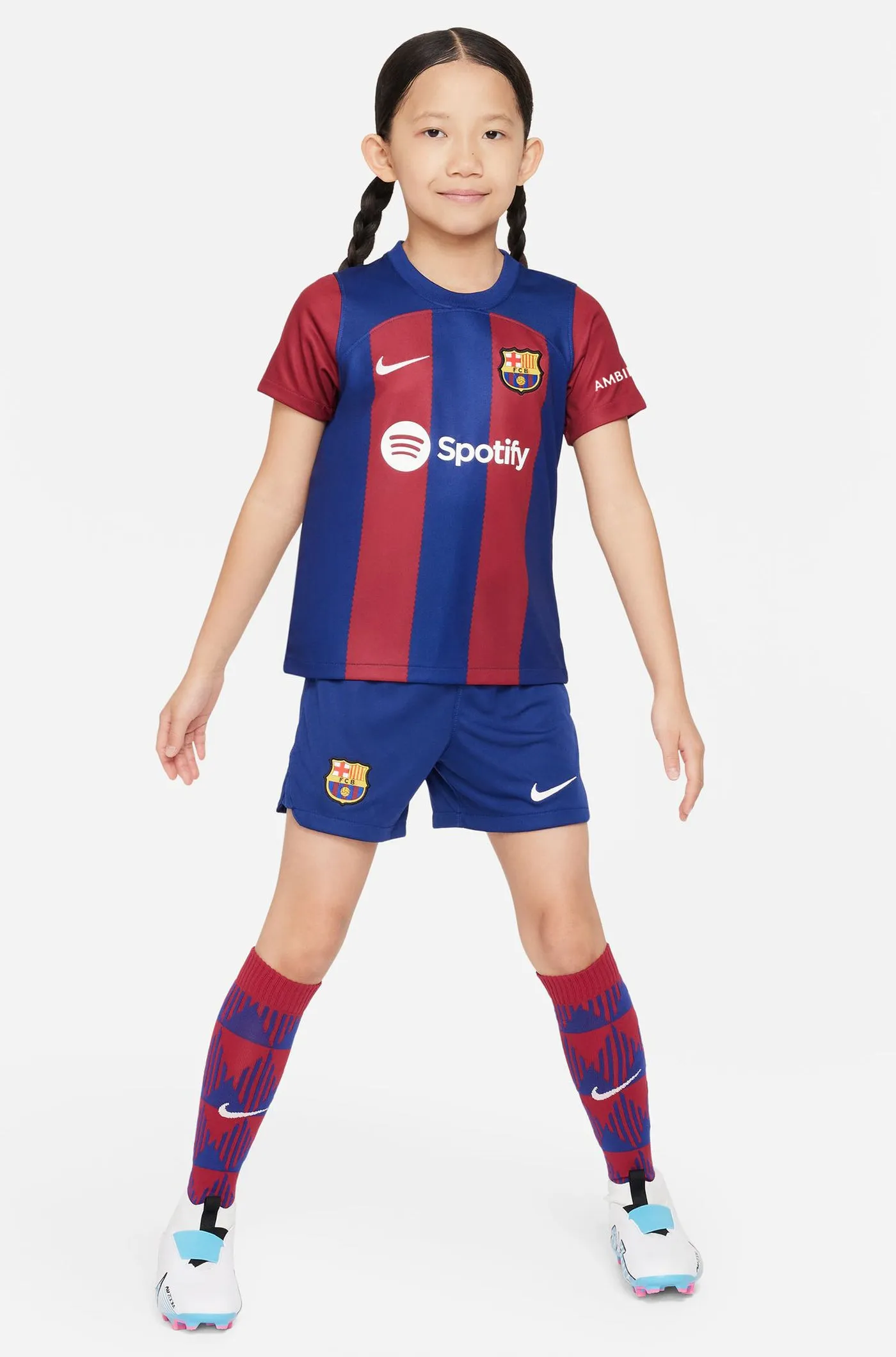 FC Barcelona Younger Kids Home Kit 23/24 featuring Romeu