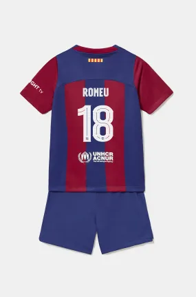 FC Barcelona Younger Kids Home Kit 23/24 featuring Romeu