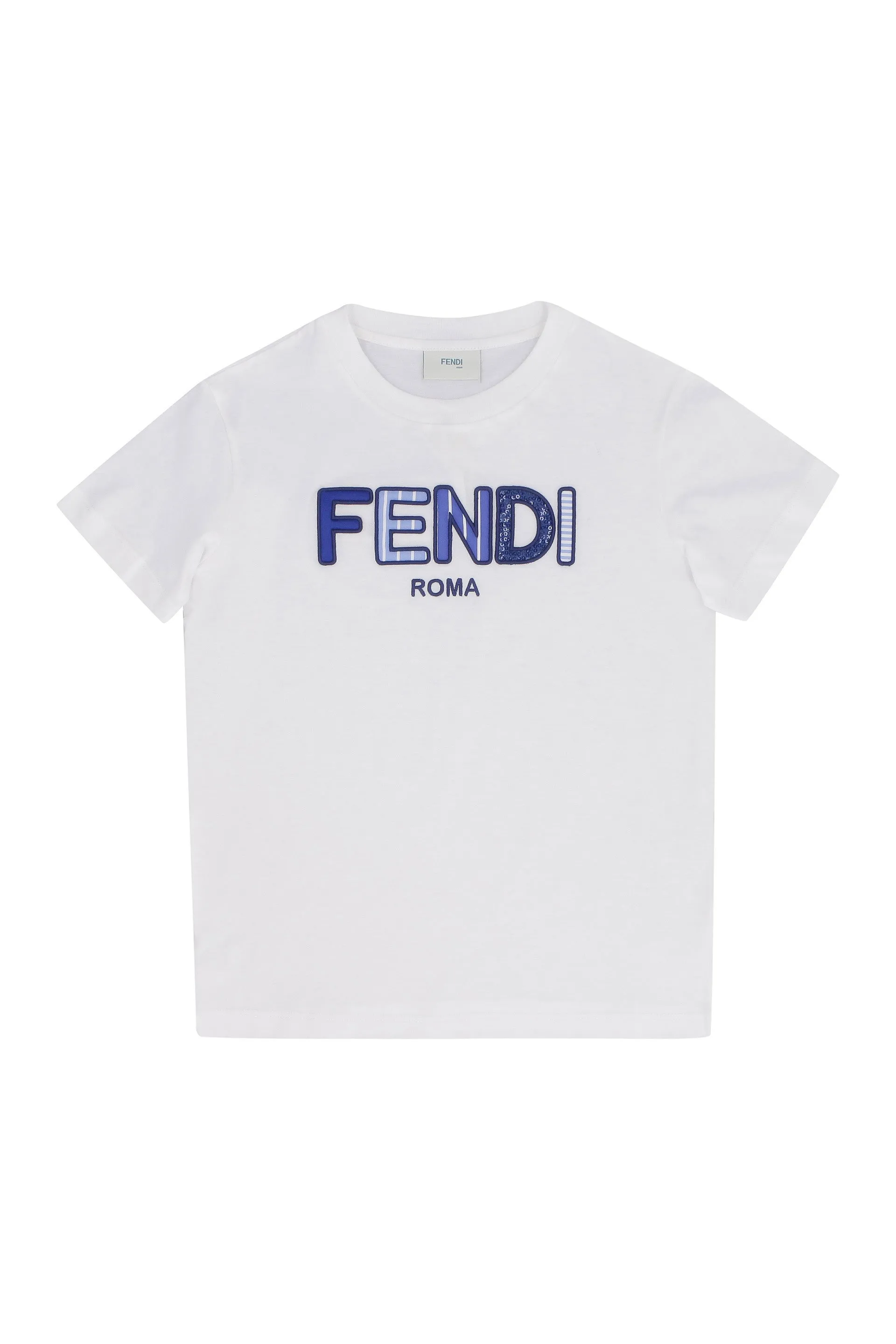 Fendi Children's Logo Crewneck Tee