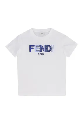 Fendi Children's Logo Crewneck Tee