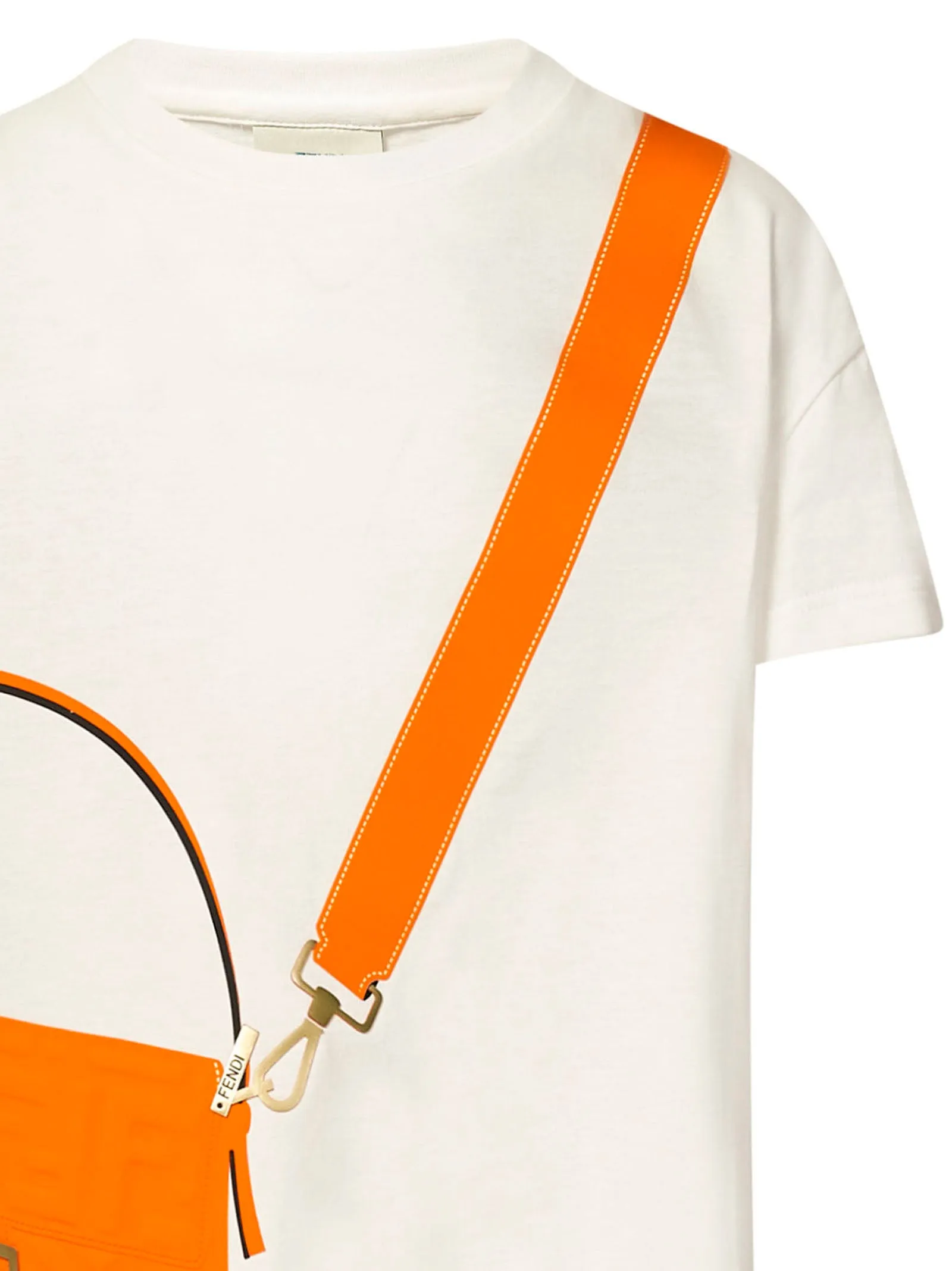 Fendi Children's Shoulder Bag Graphic Crew Neck Tee